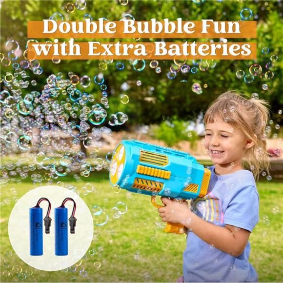 Sloosh Bubble Gun Toy, 10000+ Bubbles, No Dip Automatic Bubble Machine - Picture 6 of 7
